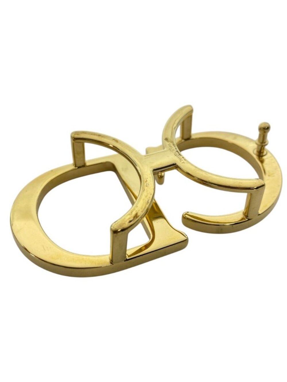 Dior CD Belt Buckle Gold Metal Coordination Accent Style Ring - Picture 4 of 10